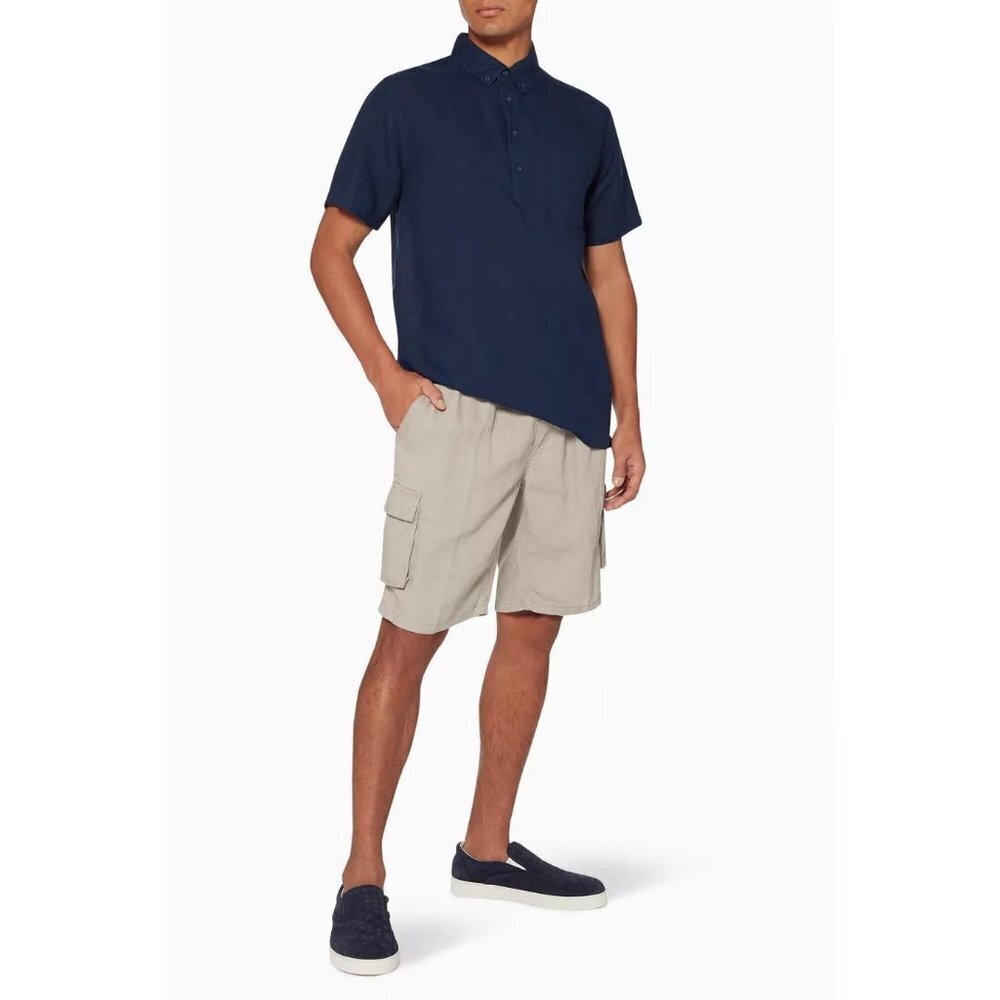 New Onia Linen Tom Cargo Shorts Beach Spring Summer Casual Utility Relaxed Fit